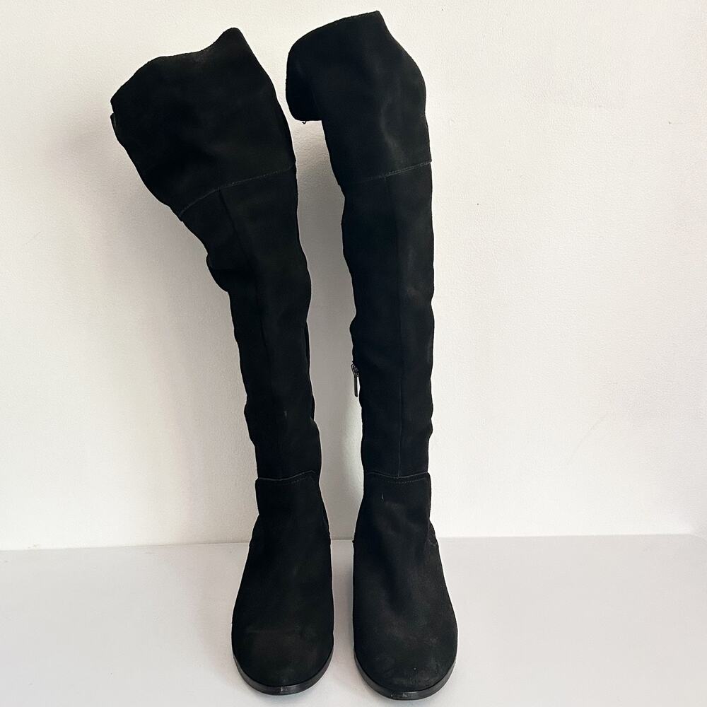 Vince Camuto Kreesell Knee High Suede Boots Black Size 8.5 - Picture 2 of 8